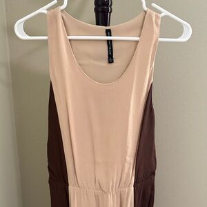 W118 by Walter Baker Cream and Brown Midi Dress